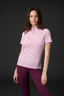 Equipage Hasty Half-zip kortærmet ridebluse - Winsome Orchid